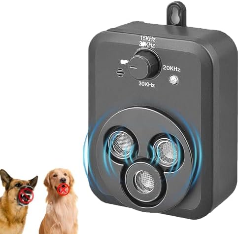 Barkbuz Anti Bark Device - Qinux Barkbuz, Anti Dog Barking Device with 3 Modes, Three Adjustable Frequency Modes, Waterproof & Rechargeable Barks Deterrent for Small Medium Large Dogs (1pcs)