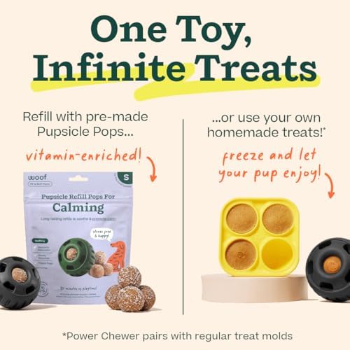 WOOF Power Chewer Pupsicle Dog Treat Toy for Dogs 10-25 lbs