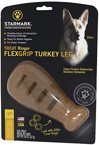 Starmark Treat Ring FlexGrip Turkey Leg Chew Toy for Dogs