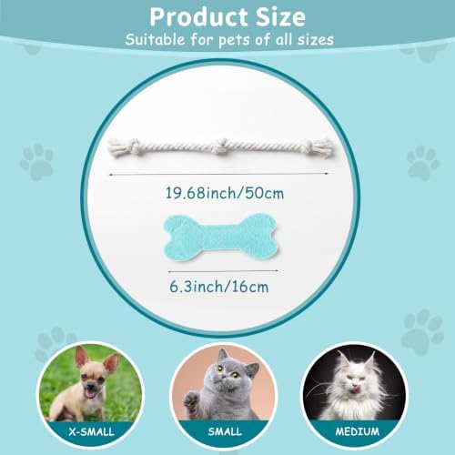 Dog Rope Knot Toy for Small Dogs and Cats Rope Toy for Puppy Chew Toys Cotton Interactive Pull Dog Toys for Dogs and Cats (Blue)