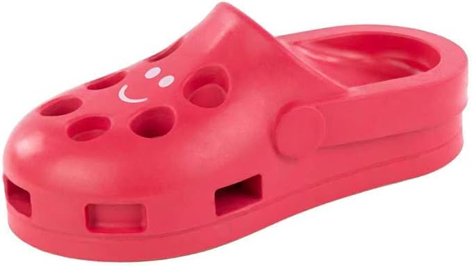 Fuzzl Clog Treat Toy for Dogs – Natural Rubber Chew Toy – Durable, Interactive Enrichment Feeder – Eco-Friendly, Non-Toxic & Dishwasher Safe – Red