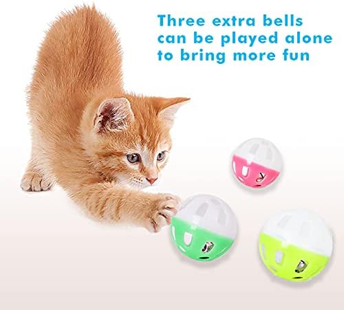 UPSKY Cat Toy Roller 3-Level Turntable Cat Toys with Six Colorful Balls | Puzzle Kitten Toys, Sturdy Structure, Detachable Design, Easy to Assemble, Anti-Slip, Reduces Boredom for Indoor Cats