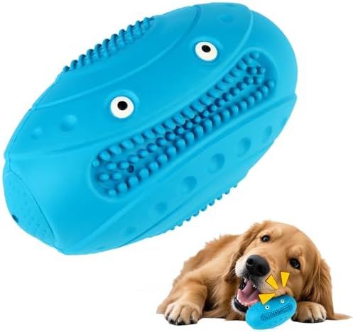 Indestructible Chew Toys for Aggressive Chewers - Durable, Squeaky, Large Toys for Big Dogs (Blue)