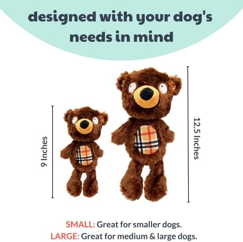 Huxley & Kent Slappies Plush Dog Toy, Beary Styles, Large