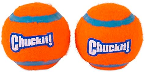 Chuckit! Dog Tennis Ball Toy, Large 3in, 2 Pack, for 60-100lbs Dogs