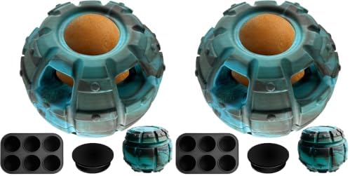 Yipetor Frozen Treat Dispensing Dog Toy - Large Chew Toy, Freezable Fillable Rubber, Reduces Anxiety, Easy to Clean, Interactive Puzzle (Large) (Pack of 2)