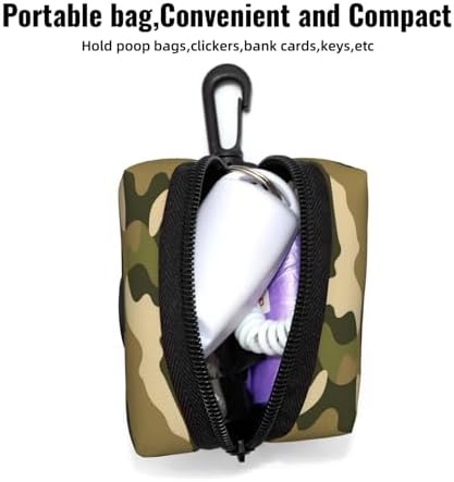 Navy Camouflage Camo Dog Poop Bag Holder Military Waste Bag Dispenser for Leash Portable Poop Bag Carrier Pouch for Dogs