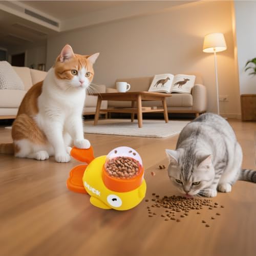 Interactive Cat Treat Puzzle Dispenser