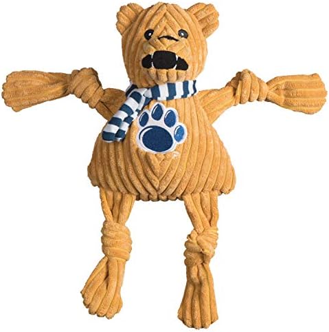 HuggleHounds Knottie Plush Dog Toy - Dog Stuffed Animal Toy, Puppy Toys, Squeaky Dog Toy for Small, Medium & Large Dogs, Durable Plush to Keep Them Busy, Officially Licensed - Nittany Lion, Large
