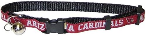 Pets First COLLAR for CATS - NFL ARIZONA CARDINALS CAT COLLAR. - Strong & Adjustable FOOTBALL Cat Collars with Metal Jingle Bell