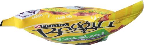 Purina Beggin' Fun Size Dog Treats, Original with Bacon, 25 oz Pouch | Big bacony flavor in a soft, easy-to-chew texture, with real meat as the first ingredient and no artificial flavors