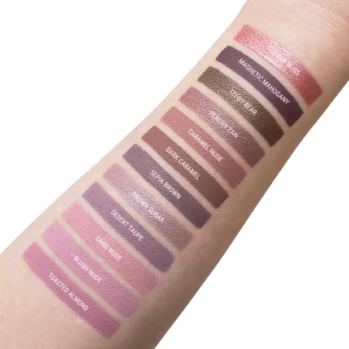Aromi Matte Liquid Lipstick | Brown Nutmeg Lip Color, Long-lasting, Smudge, Smear, + Transfer Proof, Paraben, Phthalate, + Gluten Free, Vegan (Dark Caramel)