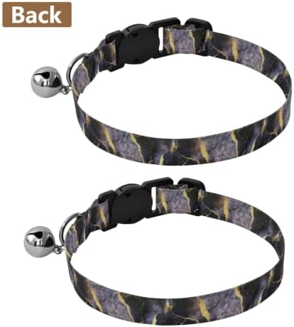 Galaxy Marble Adjustable Buckle Puppy Collar 2 Pack Soft Polyester Pet Collar