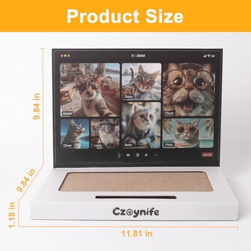 Cat Laptop Scratcher, Cat Scratcher Cardboard, Interactive Toys, Kitten Supplies and Stuff for Indoor Cats