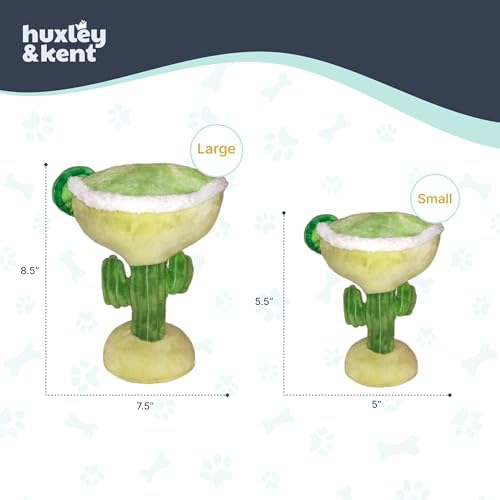 Huxley & Kent Funny Dog Toy w/Squeaker – Power Plush Squeaky Dog Toys for Small, Medium & Large Dogs – Soft Stuffed Animal for Indoor Play & Fetch - Margarita Loco, Large