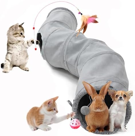 2-Way Collapsible Cat Tunnel Tube Toy Pack Set