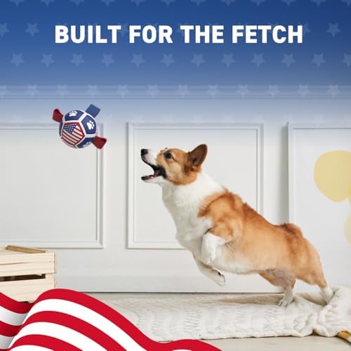 QDAN Puppy Balls, Small Dog Toys, Dog Balls with Straps for Small Breed | 3.5 Inch Small Soccer Ball for Dogs, Puppy Toys for 3-15 lbs Dogs, Dog Birthday Gift, Herding Ball for Small Dogs, Flag