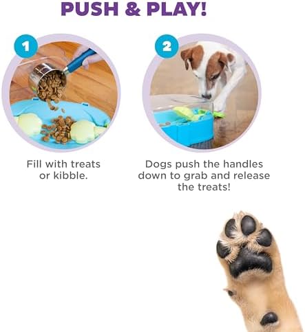Outward Hound Nina Ottosson Paw N' Play Dog Toy Treat Puzzle, 15.4" | Level 2 Intermediate, Holds 1/3 Cup Kibble or Treats, Non-Slip Base, Easy Clean, Interactive Enrichment, Dogs & Puppies
