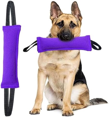 Clysoru tug Toy for Dogs Tug of War Dog Bite with 2 Strong Handles Made Durable Tear Resistant Stitches (Purple)