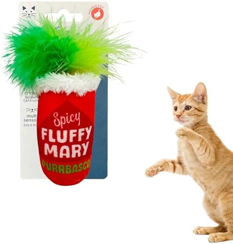 Huxley & Kent Plush Crinkle Catnip Cat Toy, Fluffy Mary, Large