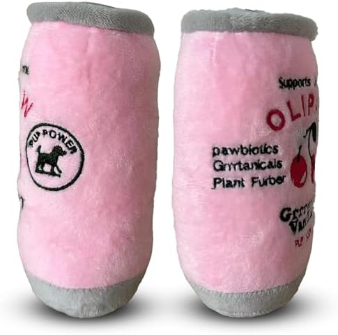 Olipaw Grrrerry Vanilla – Luxurious Parody Plush Dog Toy with Squeaker, Premium Fabric, Embroidered Details, Designer-Inspired Chew Toy, Fun Gift for Small Dogs & Dog Lovers