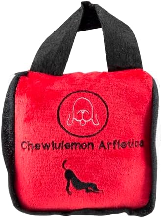 Haute Diggity Dog Chewlulemon Tote Bag Plush Dog Toy, Designer Parody Toy