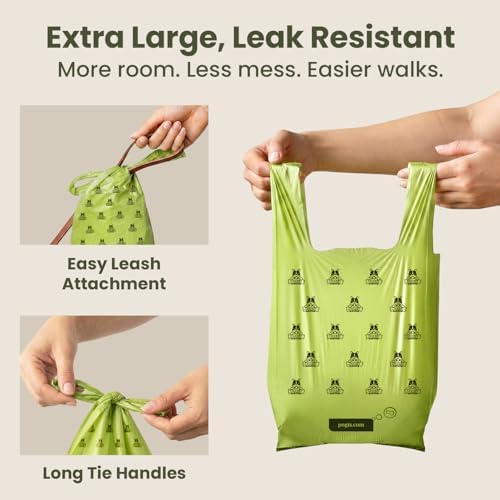 Pogi's 300 Unscented Dog Poop Bags with Handles - Earth-Friendly, Leak-Proof, Ultra Thick, 4+ Month Supply (Pack of 2)