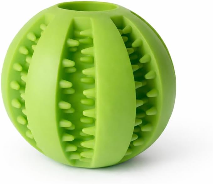 Dog Treat Ball for Small Dogs – Interactive Chew Toy, Teeth Cleaning & Mental Stimulation, Durable Rubber Treat Dispensing Toy
