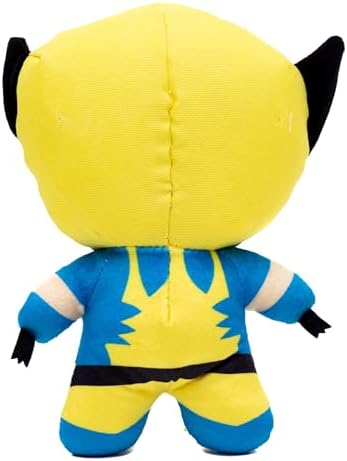Marvel Comics Squeaky Plush Dog Toy for Large, Medium & Small Dogs, X-Men Wolverine Full Body Standing Pose, 3.5" x 6.0"