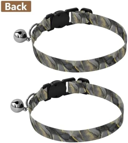 Marble Gray Cat Collar 2 Pack Dog Collars for Small Dogs Adjustable 10.6 to 17.1 Inches