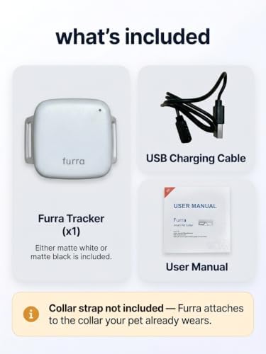 Smart GPS Pet Tracker for Cats & Dogs – Real-Time Location Tracking Collar Tag, Escape Alerts, Activity & Sleep Health Monitor, 3-Week Battery, Water-Resistant (White)