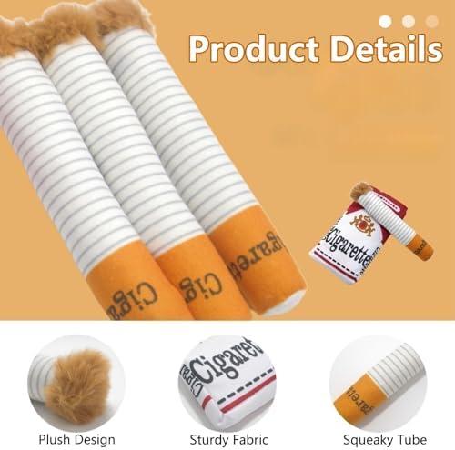 3 Packs Funny Interactive Dog Toys, Puff Stick Toys with a Box for Small to Medium Breed, Stress Relieving Fun for Indoor Cats,Dog Accessories Boy Gift