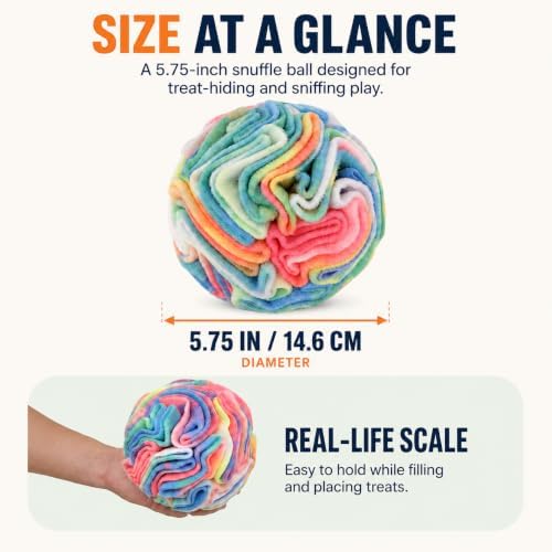 Ablechien Snuffle Ball for Dogs, Puppy Treat Toy, Interactive Foraging Puzzle Ball Toy, Enrichment Toys for Large Dogs, Sniffle Interactive Treat Balls