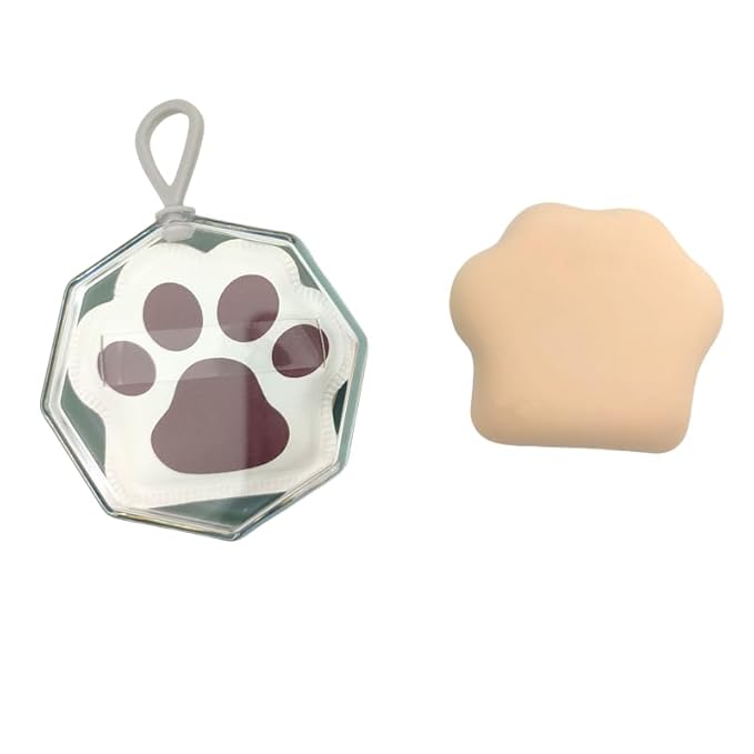 Cat's Paw Air Cushion Makeup Puffs, 3PCS Powder Puff Makeup Cushion Puff Foundation Sponge Blender Sponge for Liquid, Cream, and Powder with Storage Box