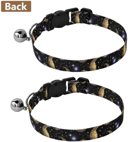 Moon Galaxy Cat Collar 2 Pack Comfortable Cat Collar Adjustable 10.6 to 17.1 Inches