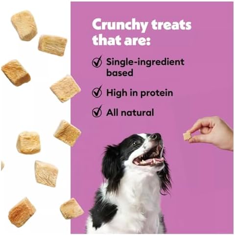 Wiggles & Wags Freeze Dried Chicken Dog Treats, 5 oz, with DN Essentials Bone Shaped Waste Bag Dispenser & Roll