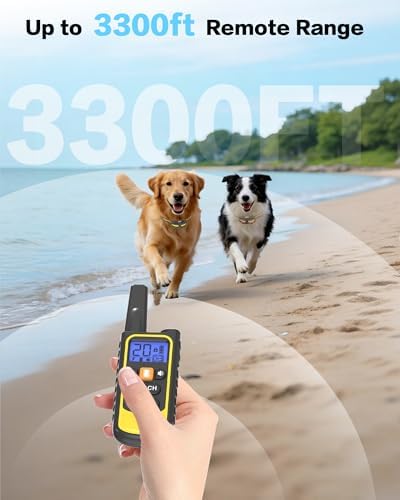 Dog Shock Collar 2 Pack, Rechargeable Dog Training Collar with Remote for Large Medium Small Dogs, 3300FT Waterproof Shock Collar with Beep Vibration and Shock Modes