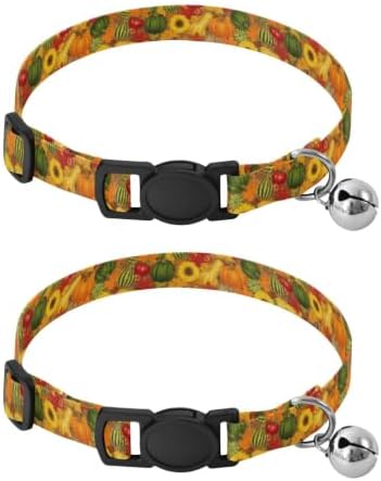 Sunflowers Pumpkin Easy to Clean Puppy Collar 2 Pack Dog Collars for Small Dogs