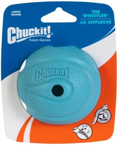 Chuckit! The Whistler Ball Dog Toy, Large 3 Inch, for Dogs 60-100 Pounds
