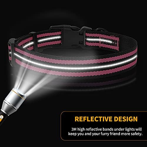Mile High Life Reflective Dog Collar, Adjustable Lightweight Quick Release