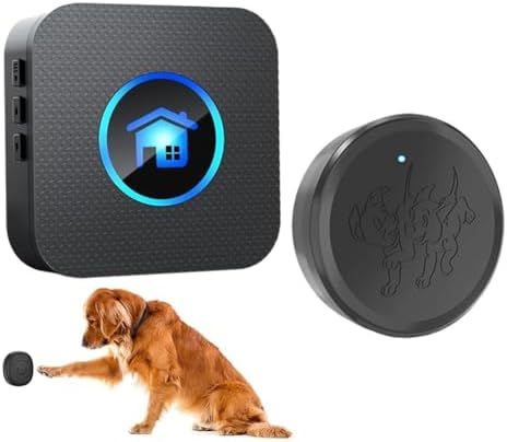 Smart Dog Doorbell Wireless Door Bell with Touch Button, 55 Personalized Ringtones and Adjustable Volume for Potty Training Puppies and Dogs to Report Exit (1