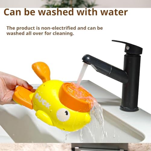 Duck Cat Treat Dispenser, Little Yellow Duck Cat Feeder Toy, Interactive Dog Treat Dispenser Toy, Pet Puzzle Slow Feeder for Healthier Eating, Mental Stimulation & IQ Training (White)
