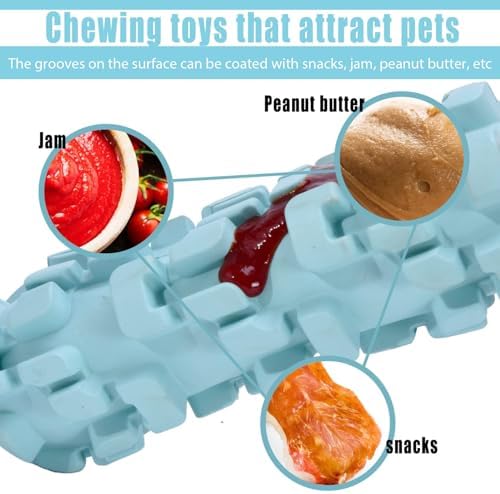Freezable Treat Dispenser with 8 - Hours Cooling, Feeder for Large Dogs | Tough Durable Puzzle, Good for Dental Health, Easy to Clean, Portable Outdoor Camping Accessories