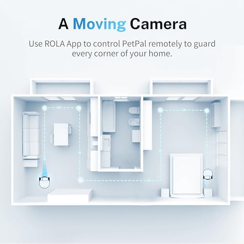Enabot EBO ROLA PetPal Mobile 2.5K Pet Camera Robot with Treat Dispenser