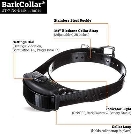 Dogwatch Anti-Bark Collar for Small to Large Dogs - Waterproof Bark Control Training Device with Beep, Vibration, and Shock Features - Efficient No Bark Collar for Dog Barking Control (Black)