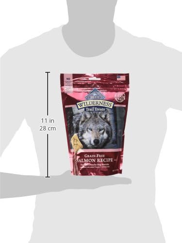 Blue Buffalo Wilderness Salmon Crunchy Dog Biscuits, Grain-Free, 10 oz | Real Salmon #1 Ingredient, Crunchy Biscuits, High Protein Nutrition, No Artificial Preservatives