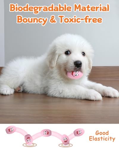 Squeaky Dog Toys, Soft Puppy Egg Balls, Funny Interactive Squeak Pet Chew Toy, [5 Pack] Fetch Play Balls Toy for Puppies Small Medium Breeds, 2.6"*1.8"