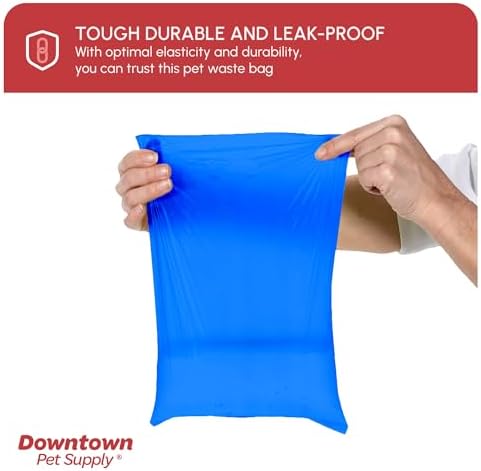 Downtown Pet Supply Dog Waste Bags (1000 CT - Rainbow Bags & 2 Dispensers) Clips to Dog Leashes & Harnesses - Poop Scoop Bags are Leak-Proof & Unscented