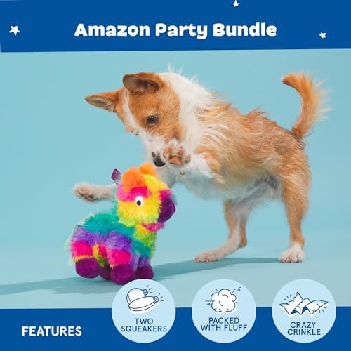 BarkBox Fiesta Party Bundle Interactive Plush Dog Toy Set