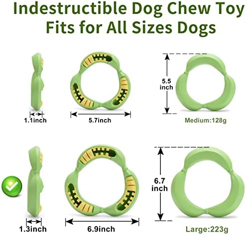 Ultra Durable Dog Chew Toys for Aggressive Chewers -Dog Toy Toughest Indestructible Dog Toys for Aggressive Heavy Chewers Small-Medium Dogs Puppy Pet Teething Toys Large